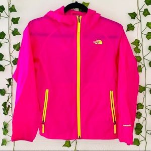 Bright pink waterproof jacket